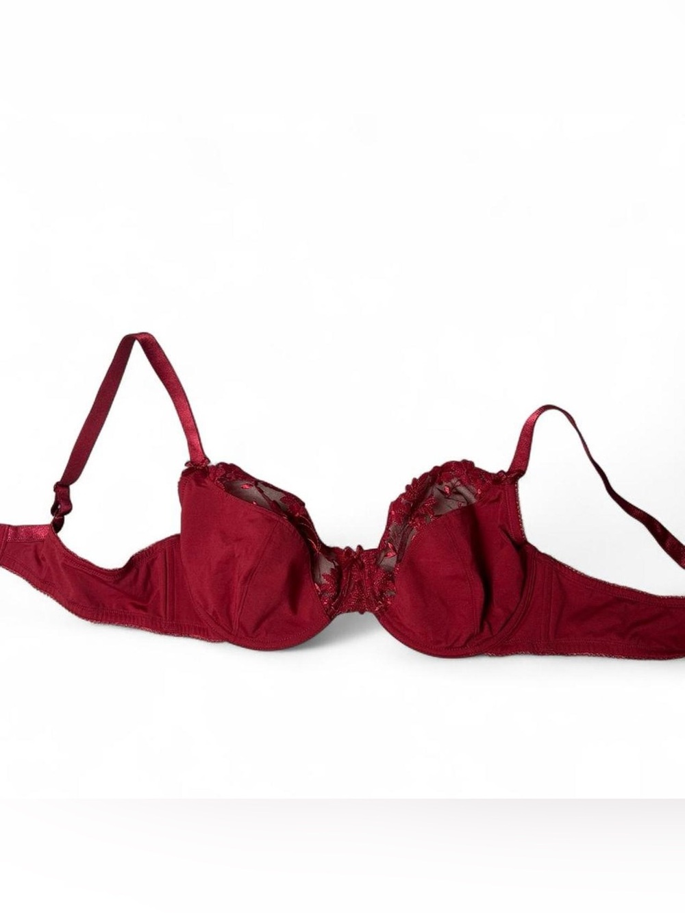Vintage Cabernet Burgundy Lace Underwire 38C Bra